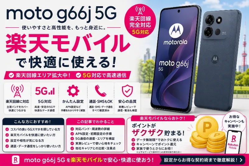 moto g66j 5G 楽天モバイル