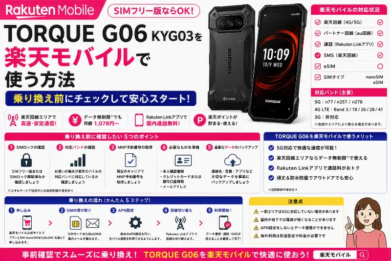 TORQUE G06 KYG03 楽天モバイル