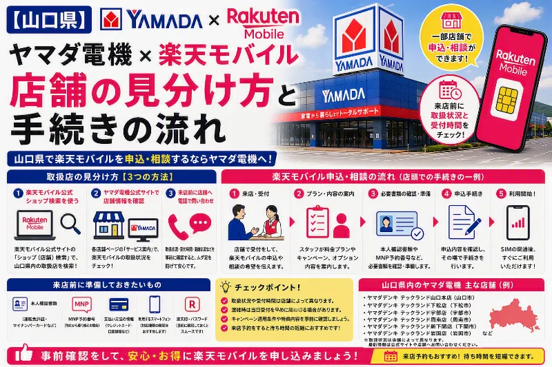 ヤマダ電機 楽天モバイル 山口県