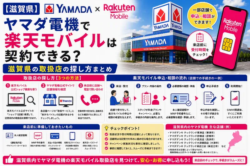 ヤマダ電機 楽天モバイル 滋賀県