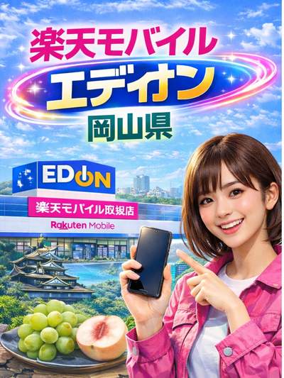 楽天モバイル エディオン 岡山県