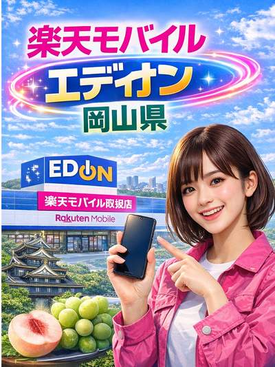 楽天モバイル エディオン 岡山県