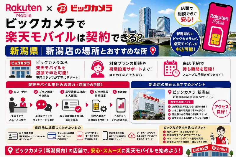 ビックカメラ 楽天モバイル 新潟県